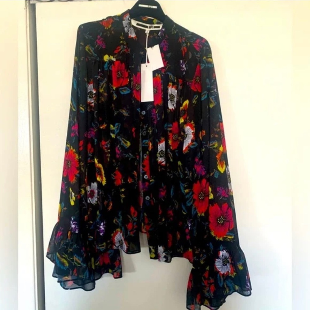 Alexander McQueen Acid Floral Mini Dress - Picture 2 of 5